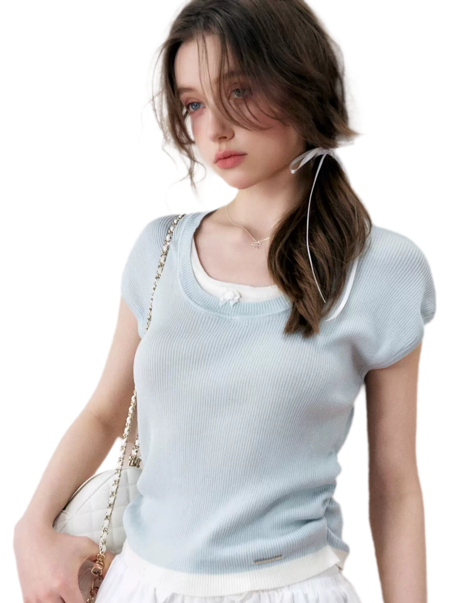 Ruched Layered T-Shirt