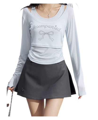 Tailored A-Line Mini Skort
