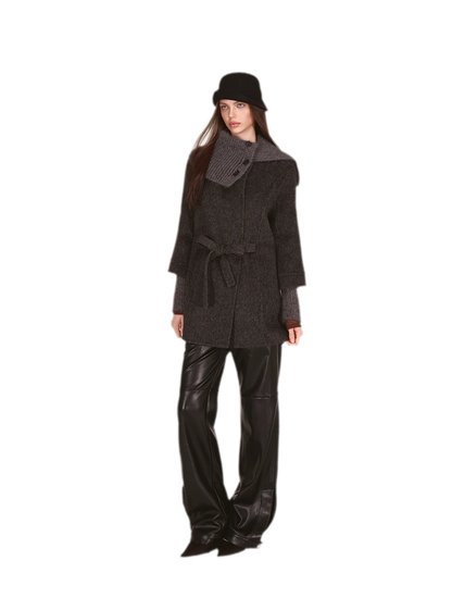 Double-Faced Asymmetric Wool Coat