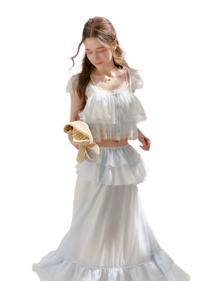 Romantic French Lace Two-Piece Set