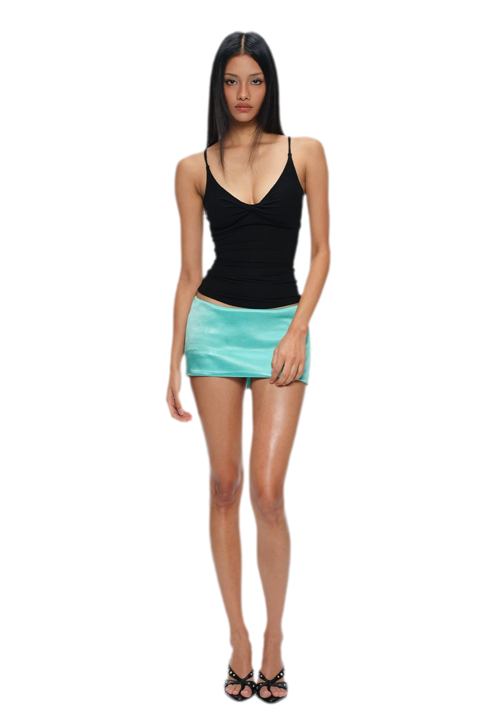 Twisted Bust Camisole Cardigan Set