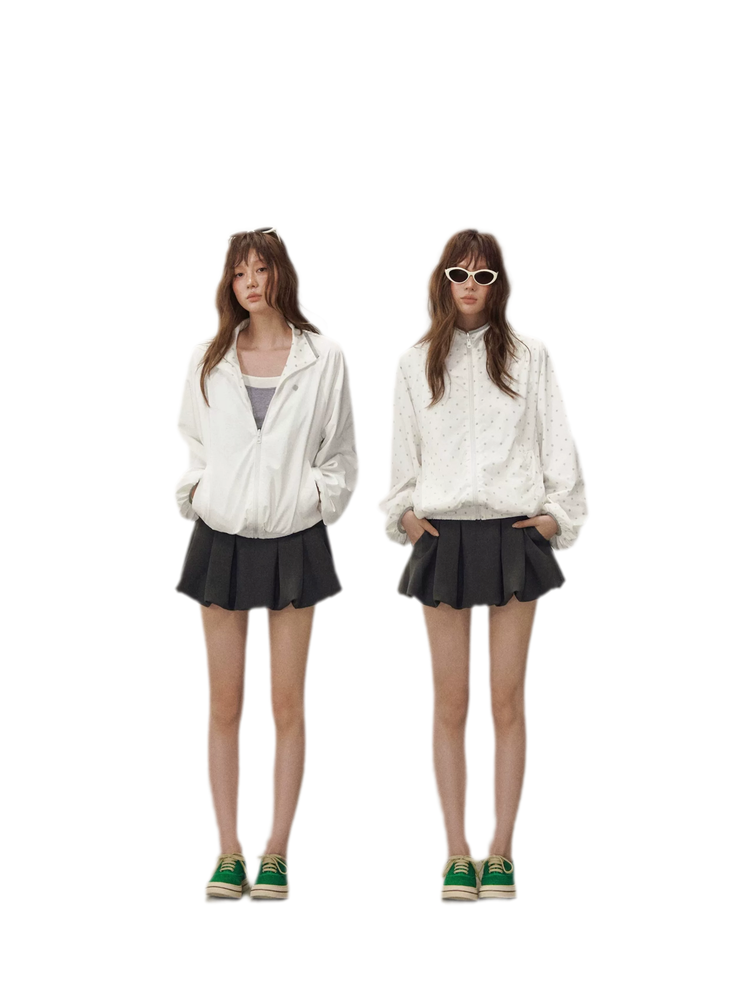 Polka Dot Collar Jacket