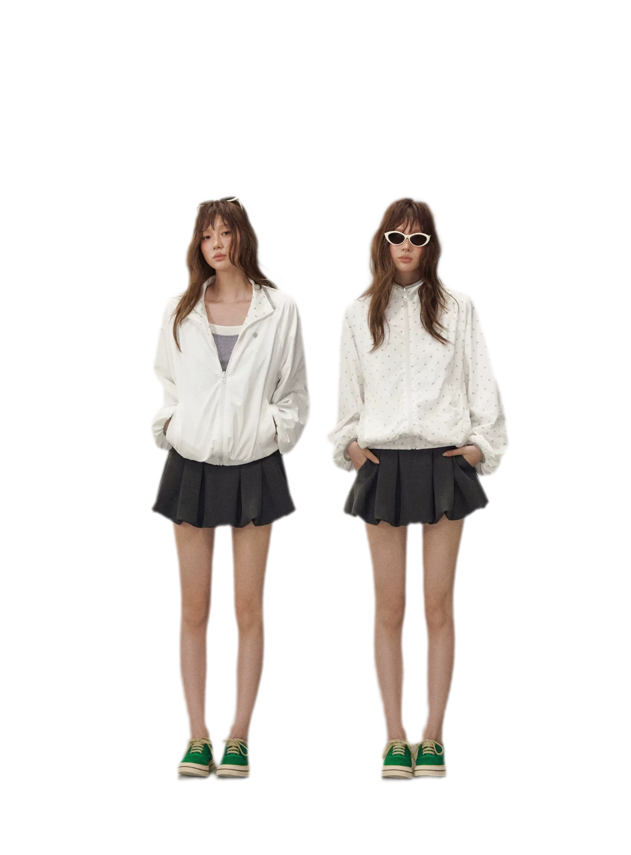 Polka Dot Collar Jacket