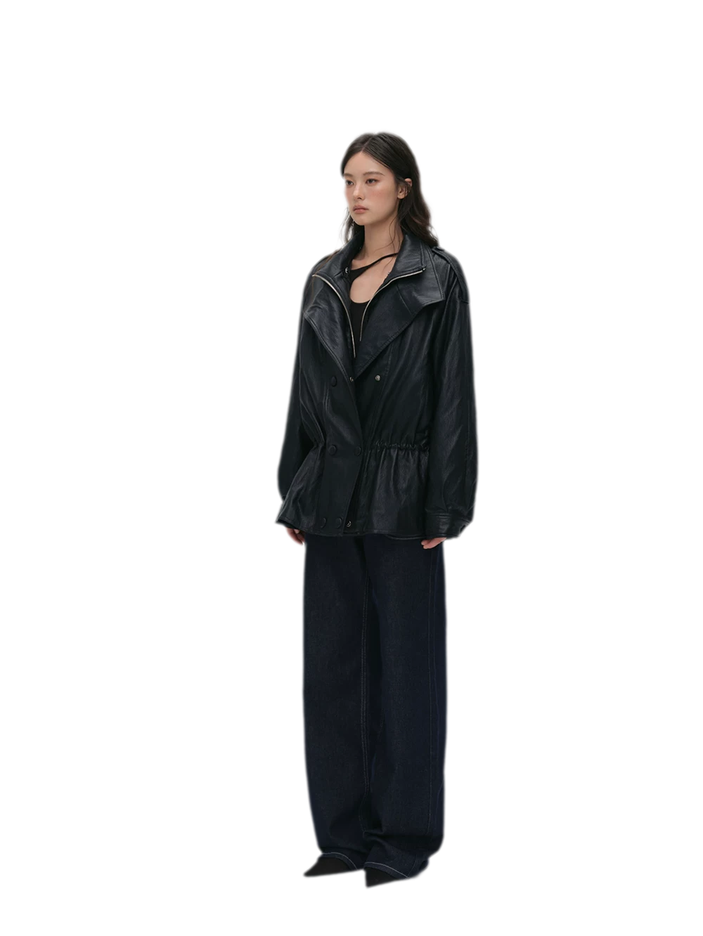 Detachable PU Down Puffer Jacket