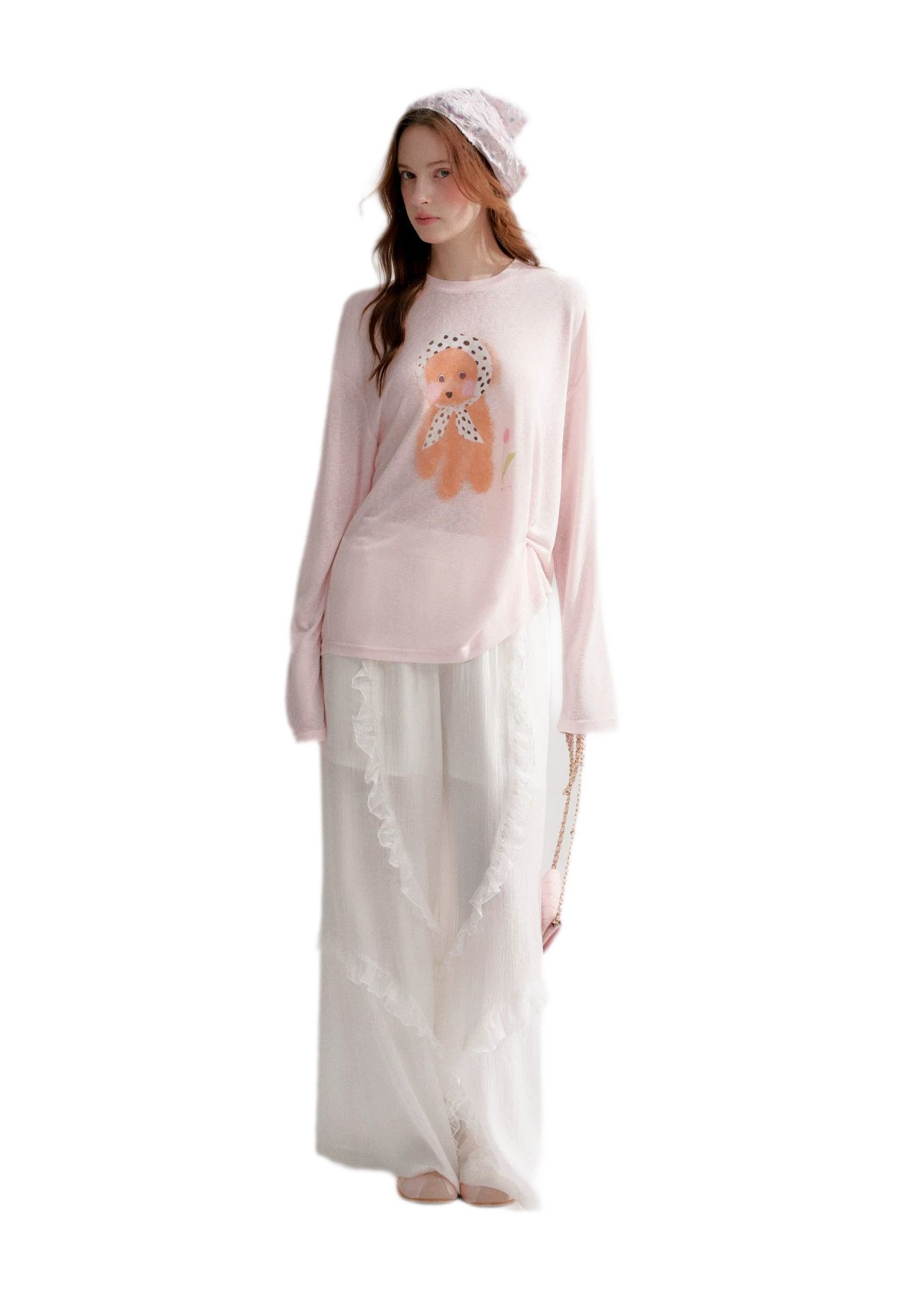 Lace Textured Wide Pants