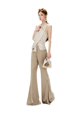 CYNR Satin Drape Flare Pants – view 12