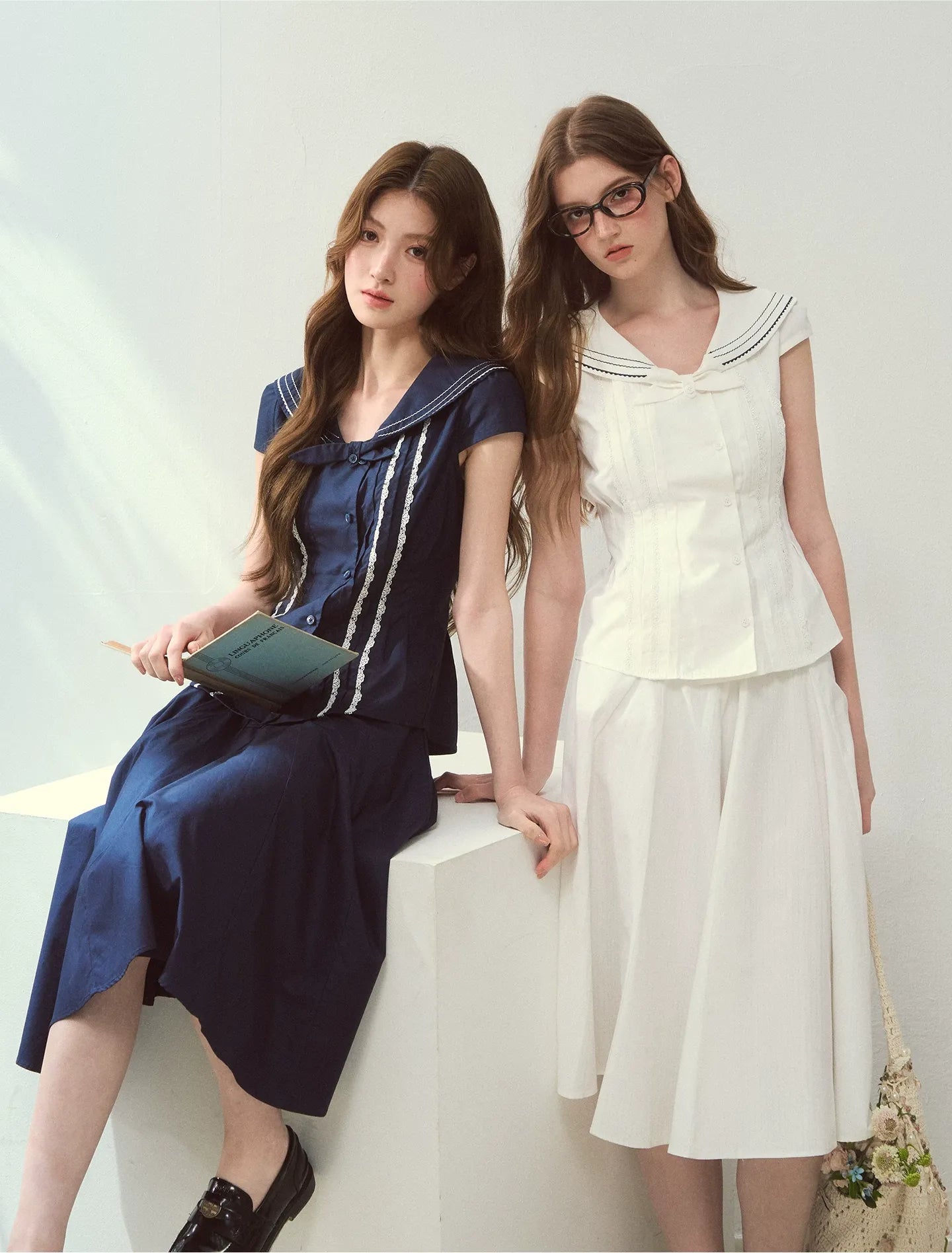 Sailor Collar Skirt Set