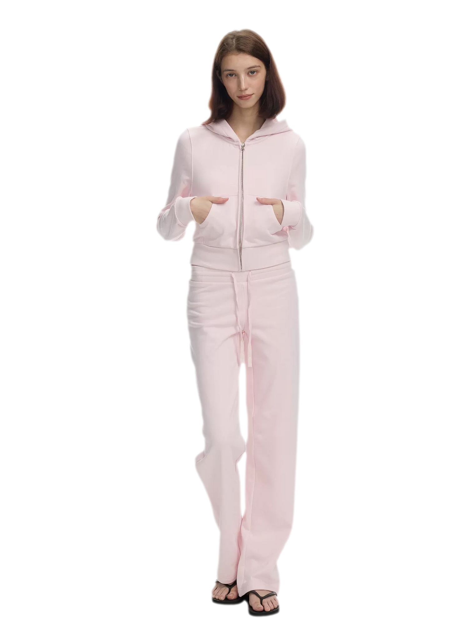 Ribbed Slim-Fit Cropped Hoodie