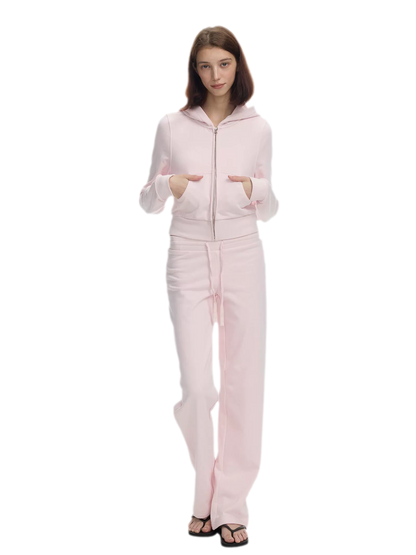 Ribbed Slim-Fit Cropped Hoodie