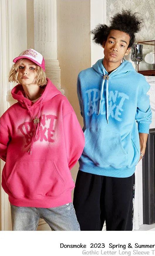 American Style Shadow Print Hoodie