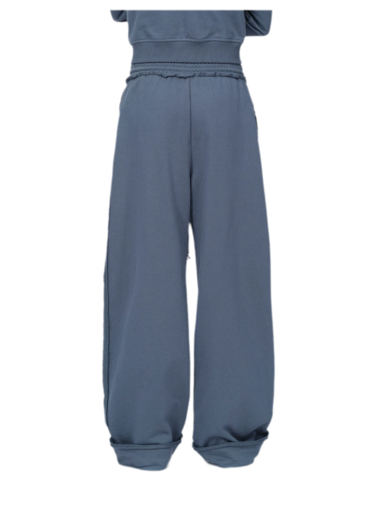 Raw-Edge Cropped Sweatshirt Set