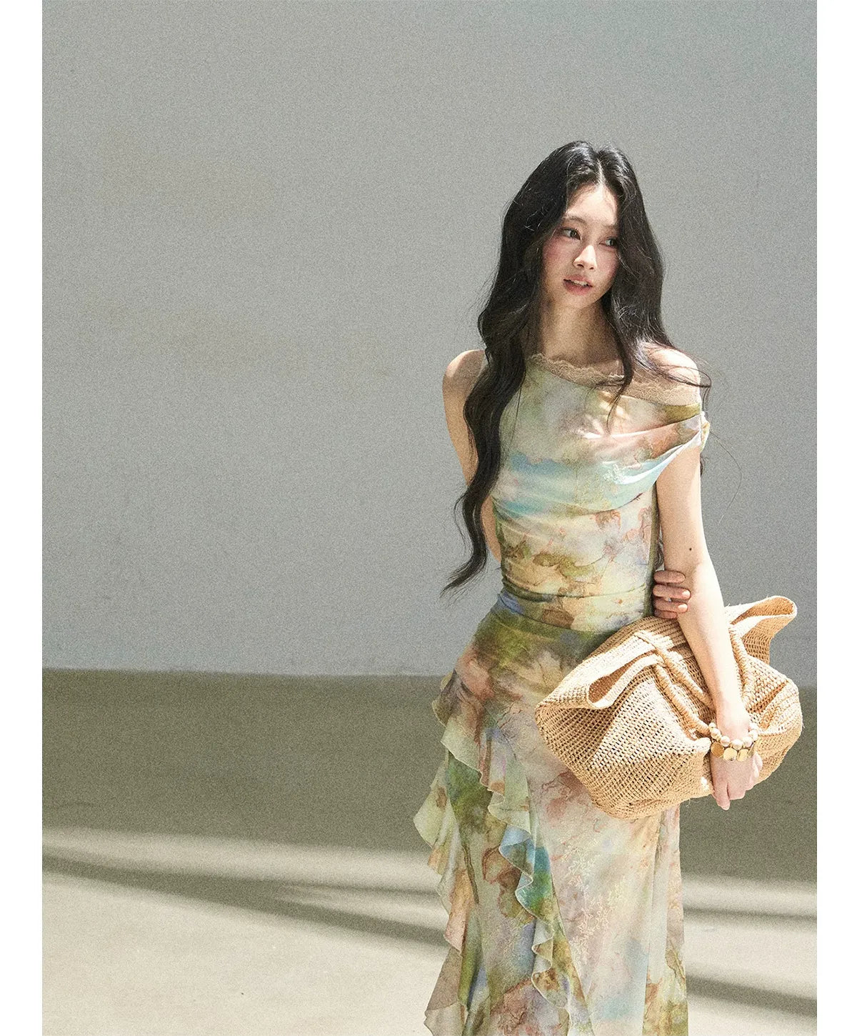 Floral Off-Shoulder Maxi Dress