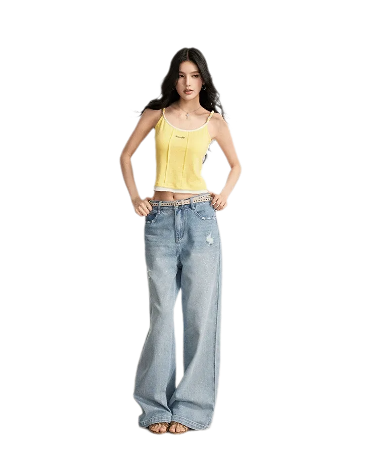Colorblock Cable Knit Camisole