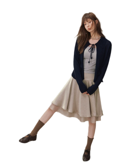 Tie-Front Knit Cardigan