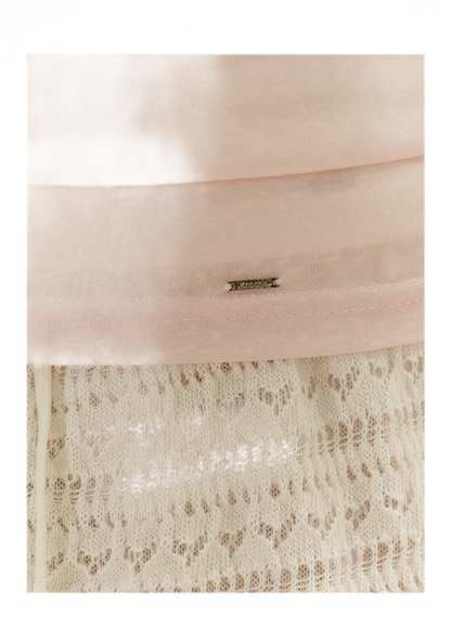 Snowflake Tencel Linen Lace T-shirt