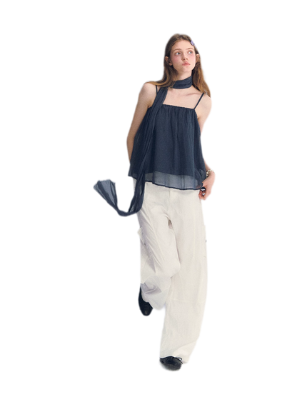 Chiffon Draped Cami Top