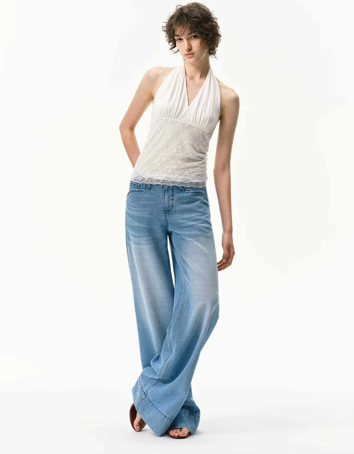Lyocell Wide-Leg Jeans