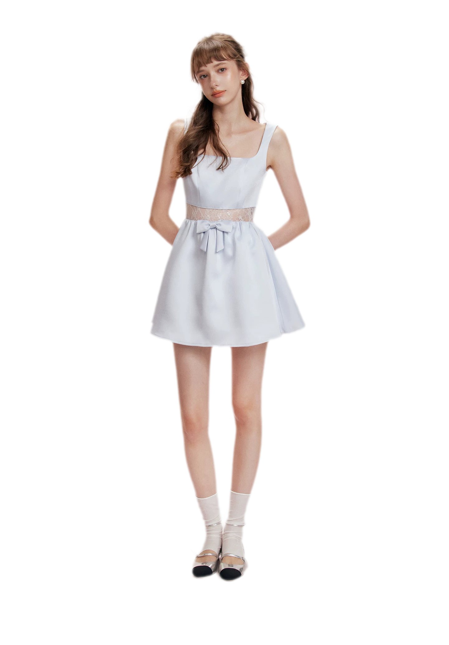 Lace Waist Satin Dress