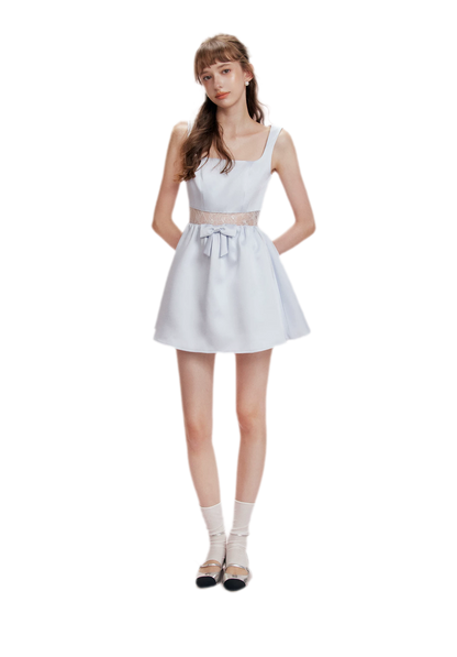 Lace Waist Satin Dress