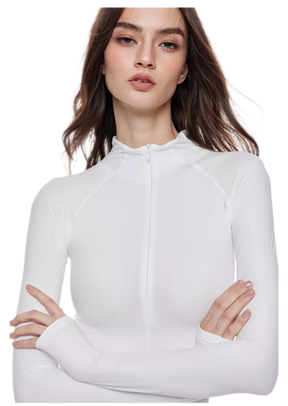Zip-Front Skin Top