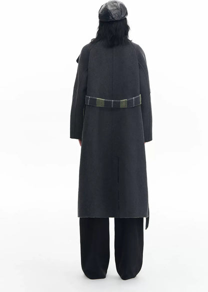 Wool Reversible Wrap Coat