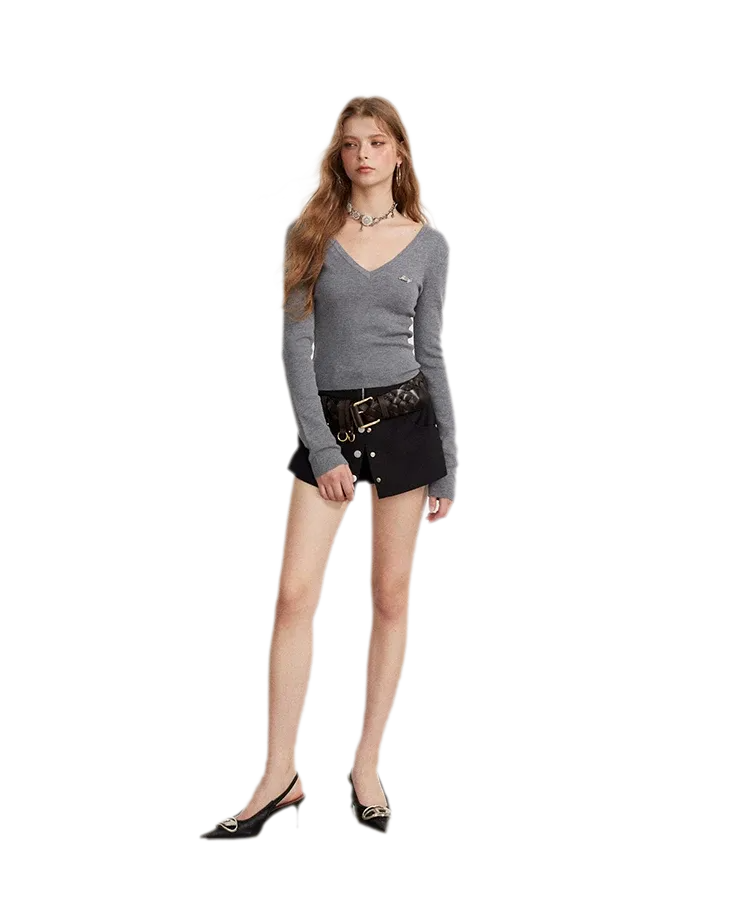 Stretch Two-Way Long-Sleeve Top