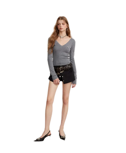 Stretch Two-Way Long-Sleeve Top