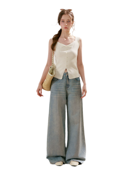 Sparkling Galaxy Wide-Leg Jeans