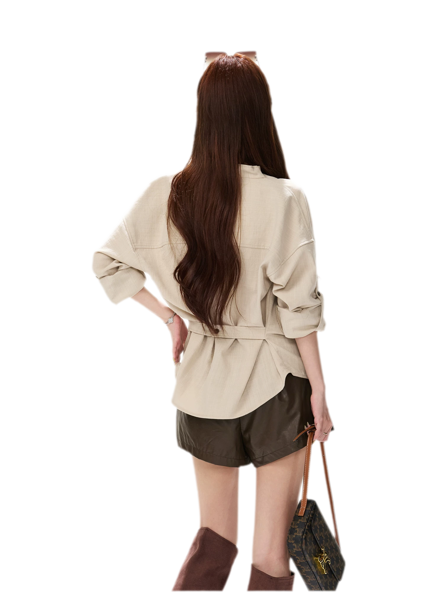 Matte PU High-Waisted Shorts