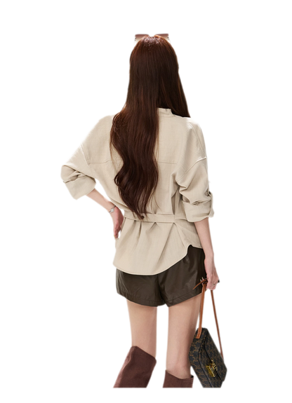 Matte PU High-Waisted Shorts