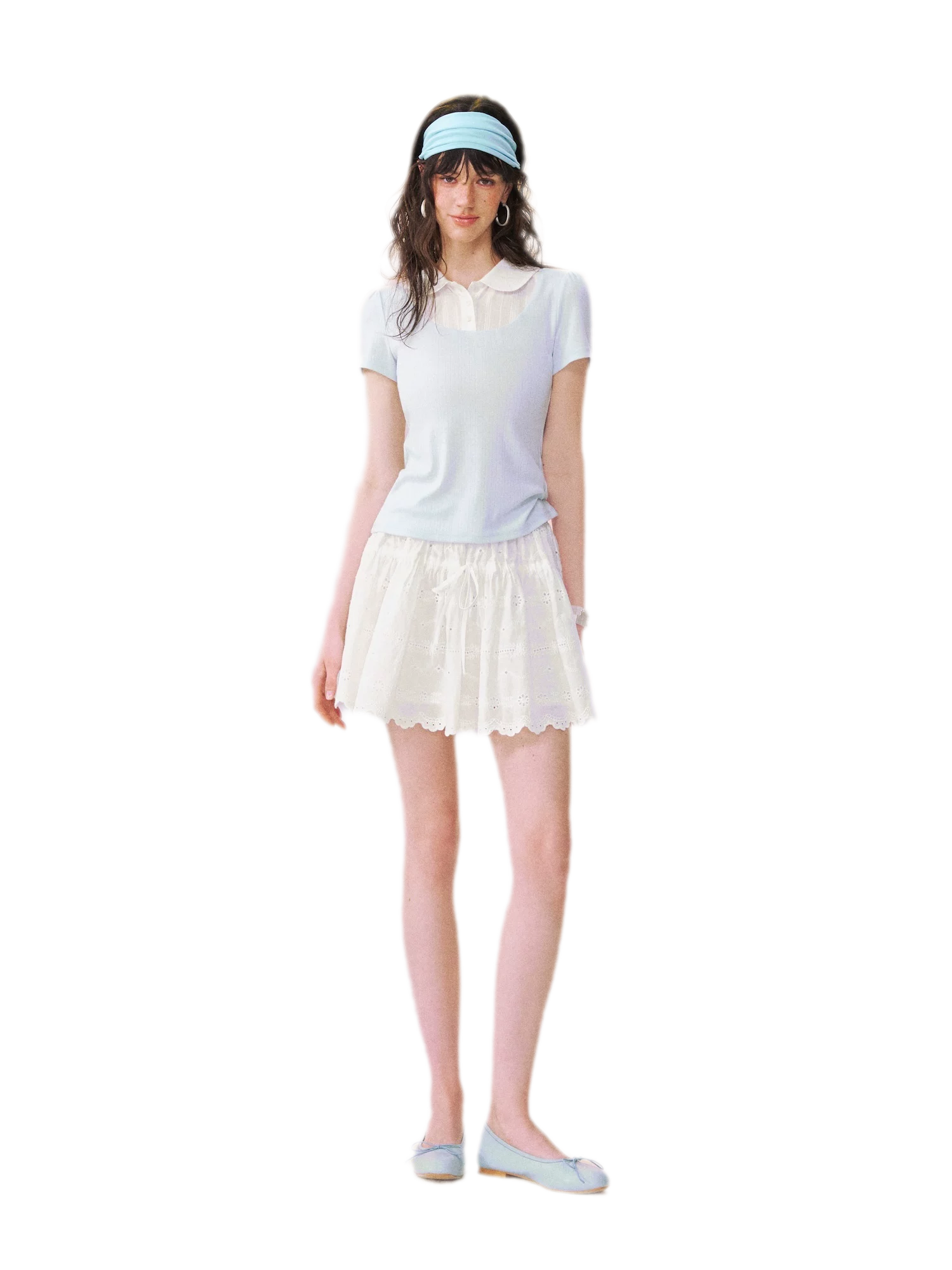 Faux Layered Collar T-Shirt