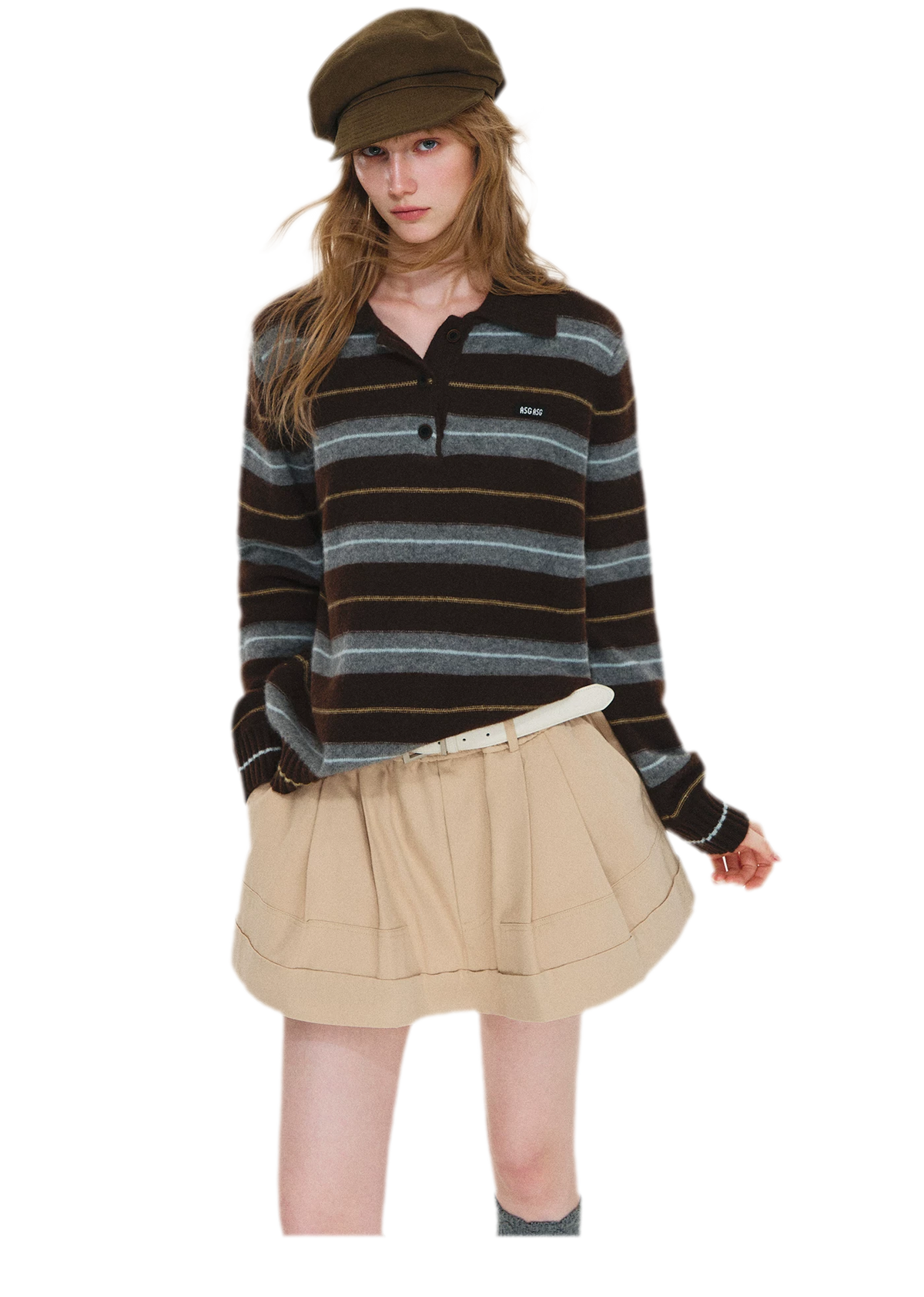 Structured Cotton Bubble Skort