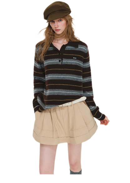 Structured Cotton Bubble Skort