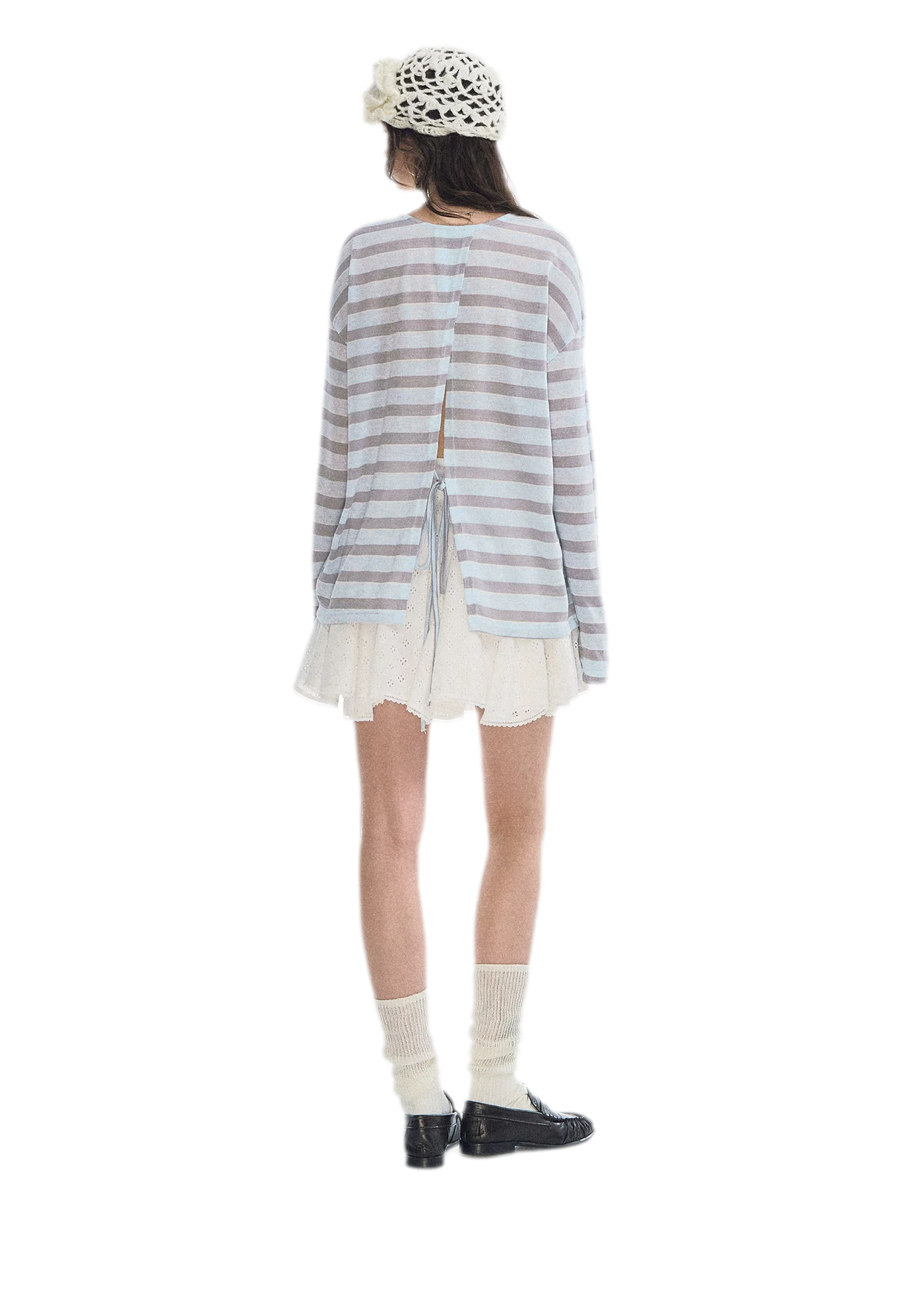 Eyelet Embroidered Lace Mini Skirt