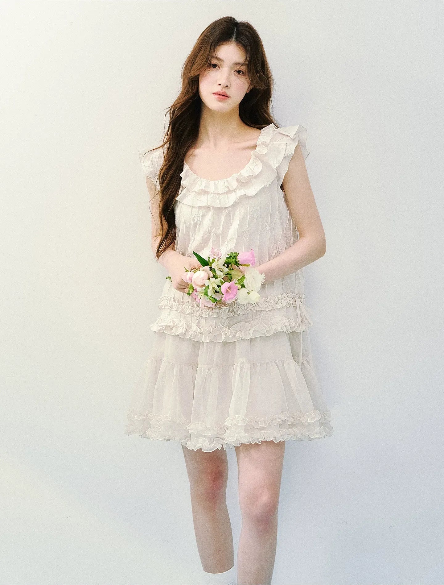 Ruffled A-Line Dress