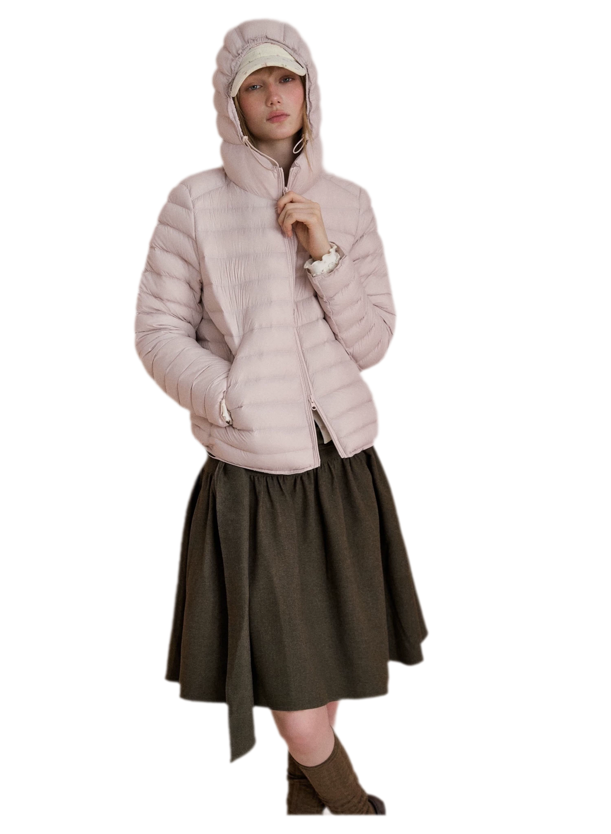 Lightweight Quilted Hooded Down Jacket