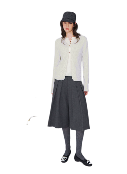 Cardigan en maille à capuche moucheté
