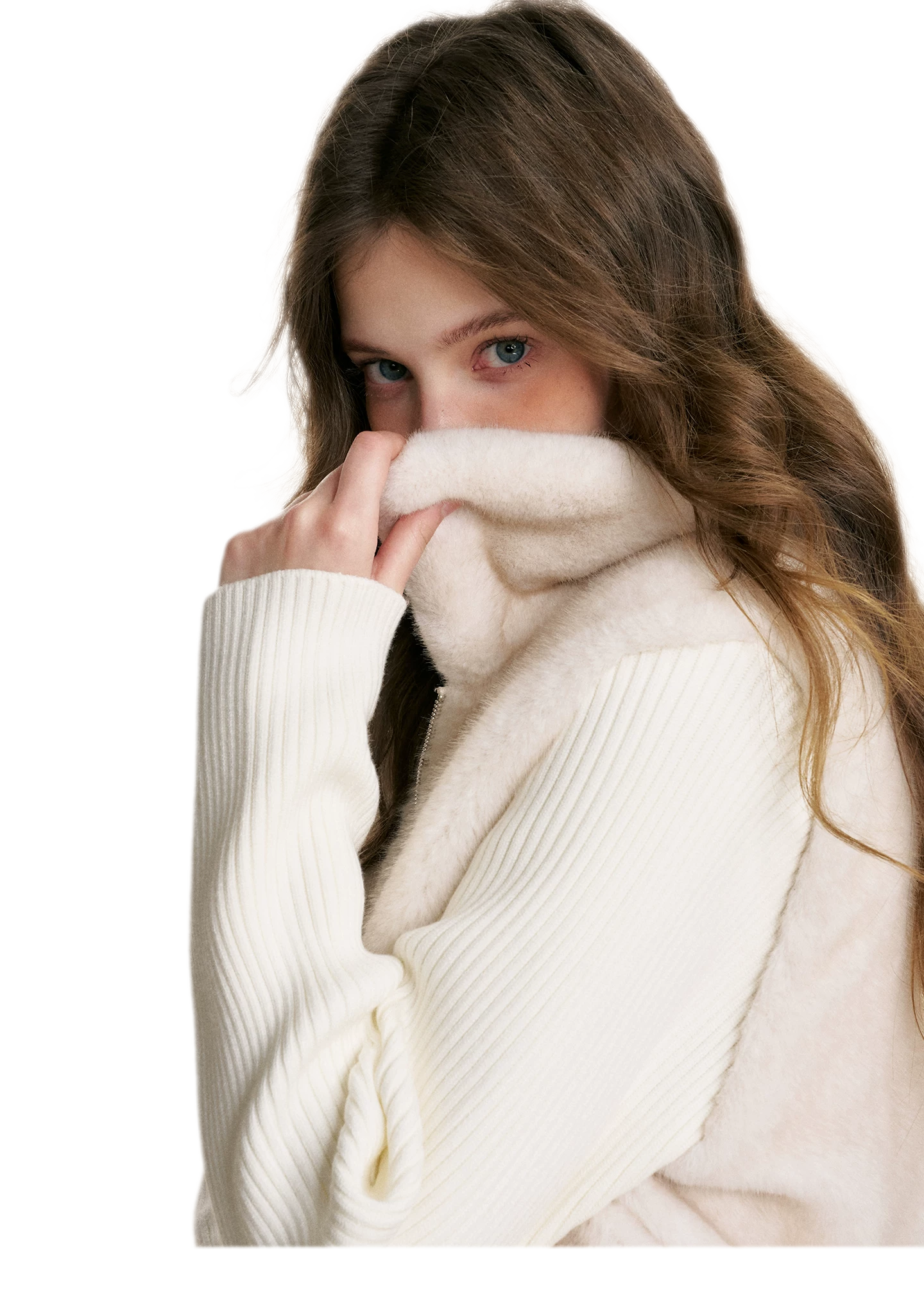 Mink Knit Patchwork Jacket