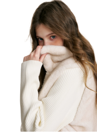 Mink Knit Patchwork Jacket
