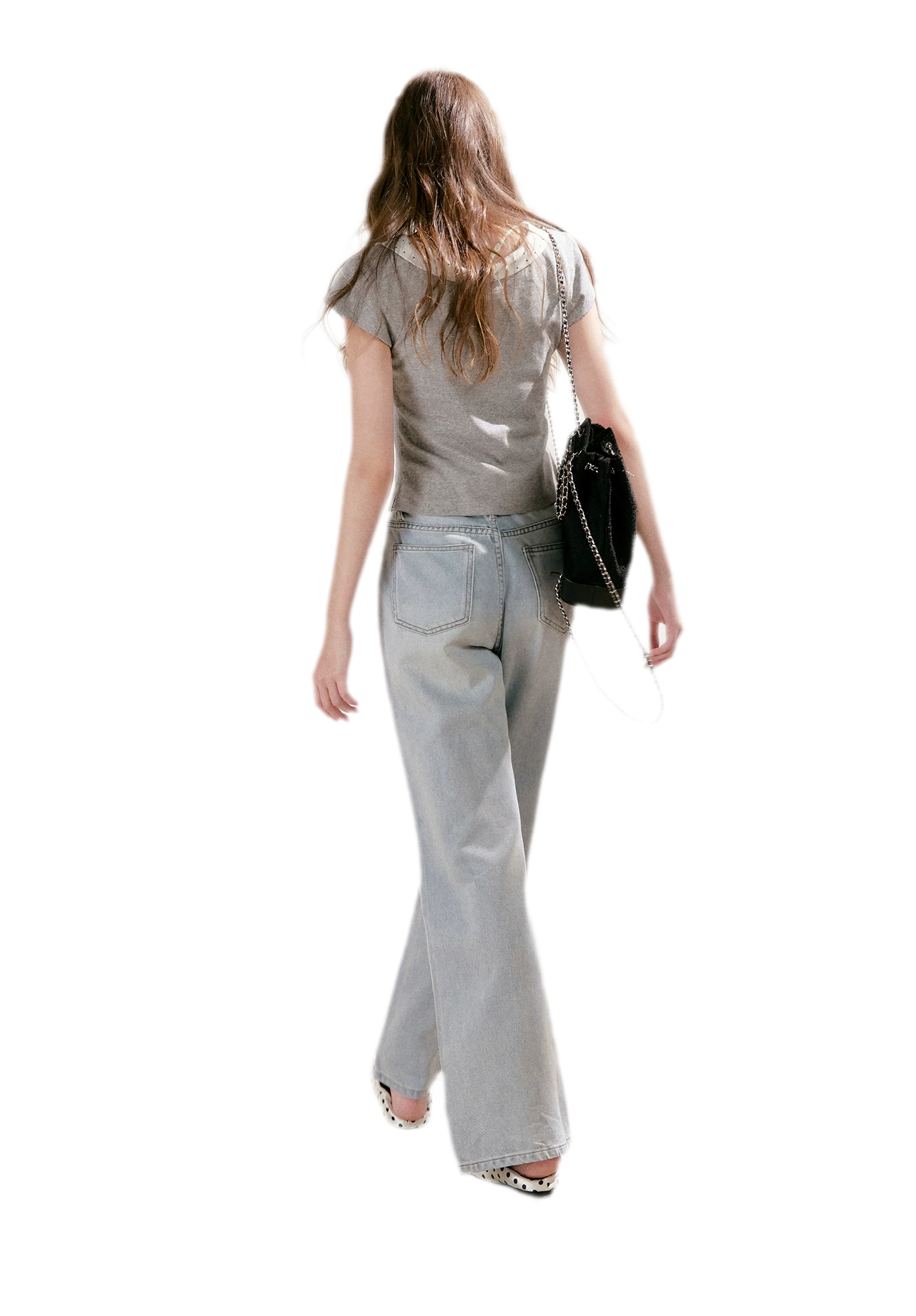 Washed Wide-Leg Jeans