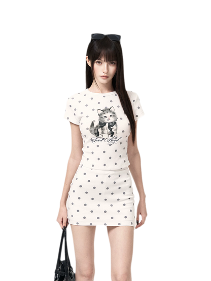 Polka Dot Knit Set