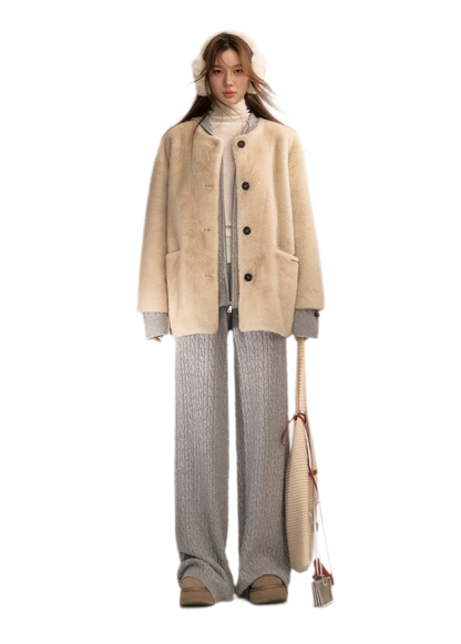 Wool-Blend Cable-Knit Hooded Set