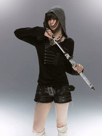 Rope-Knot Hooded Sweatshirt