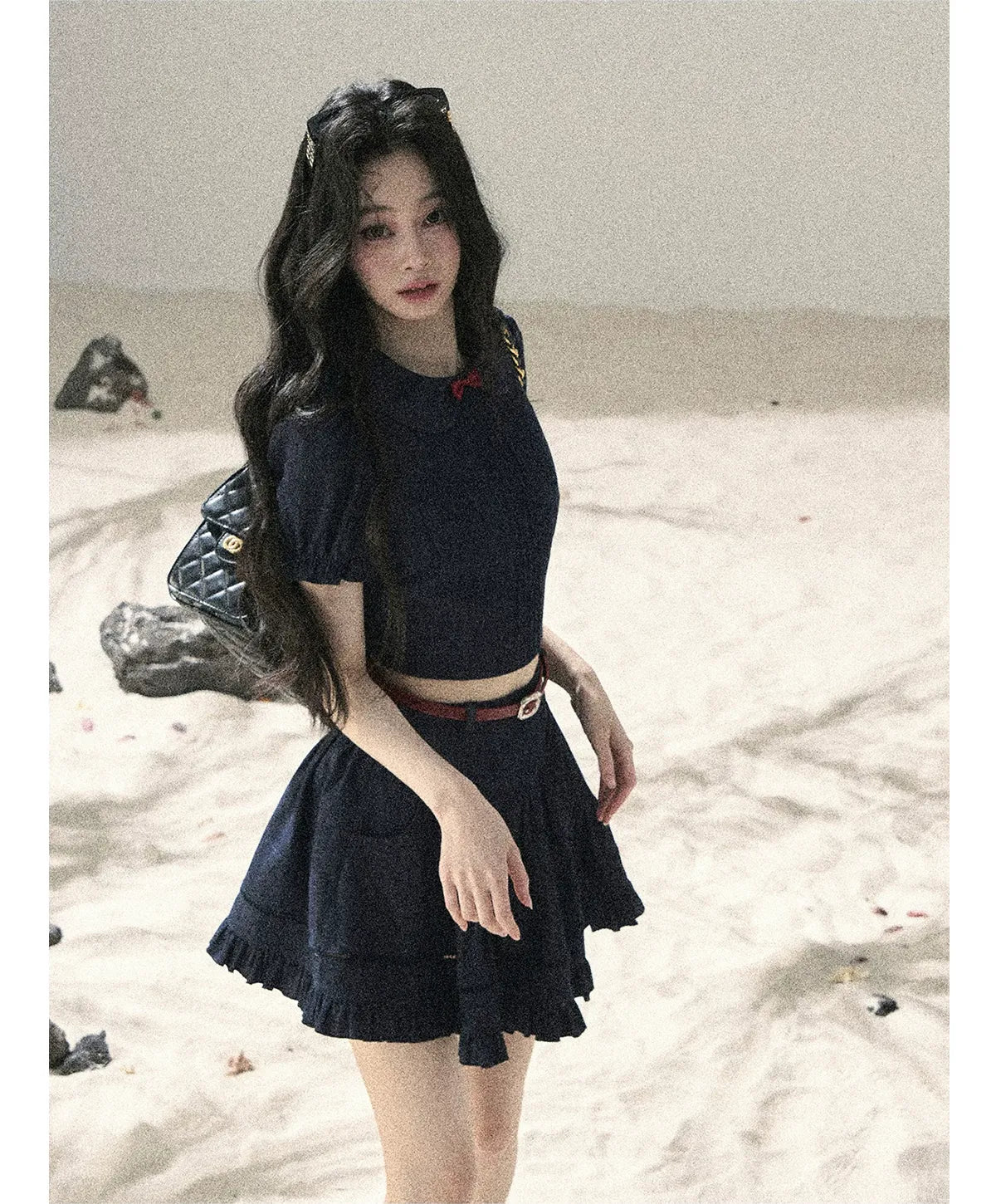 Seaside Pintuck Denim Set