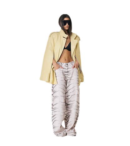 Glossy PU Cape Coat