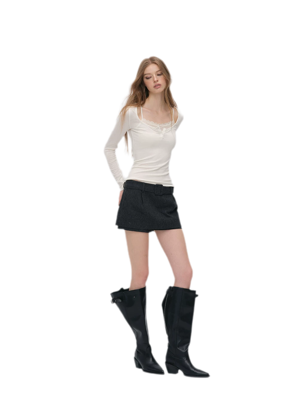Retro Pattern A-Line Skort