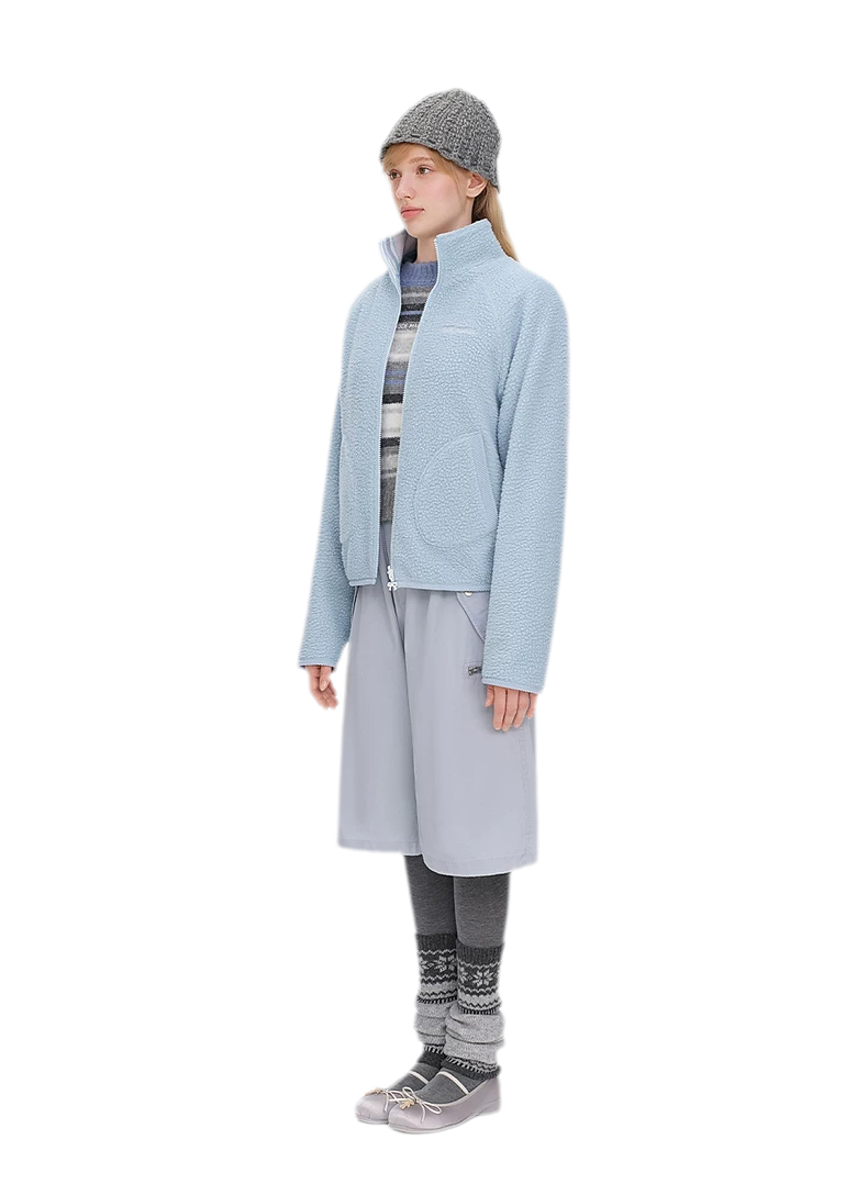 Printed Fleece Raglan Jacket