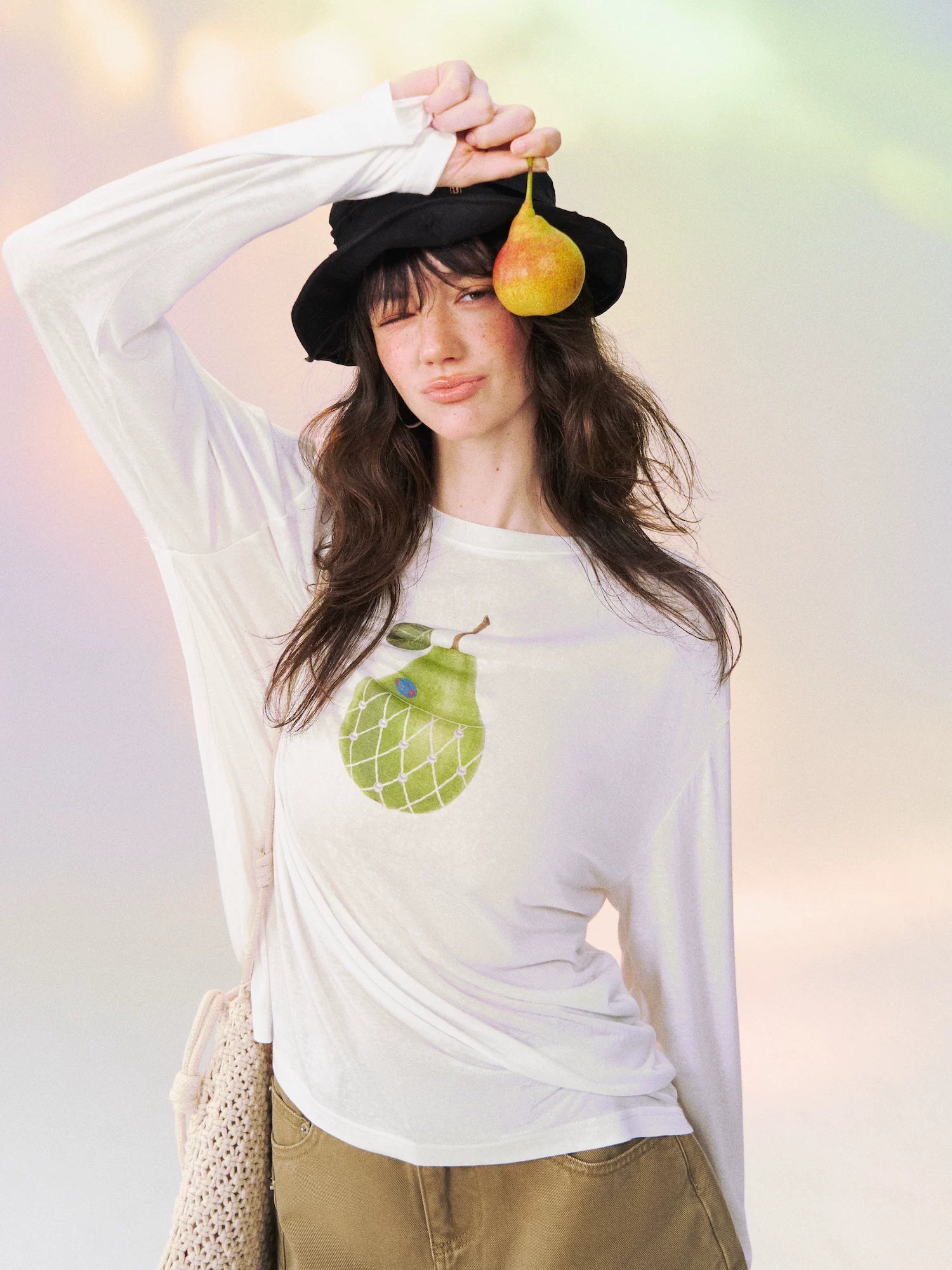 Large Pear Long Sleeve T-shirt