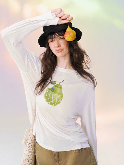 Large Pear Long Sleeve T-shirt