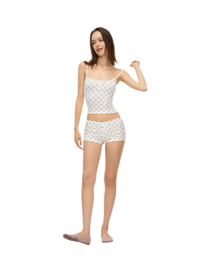 Polka Dot Embroidered Set